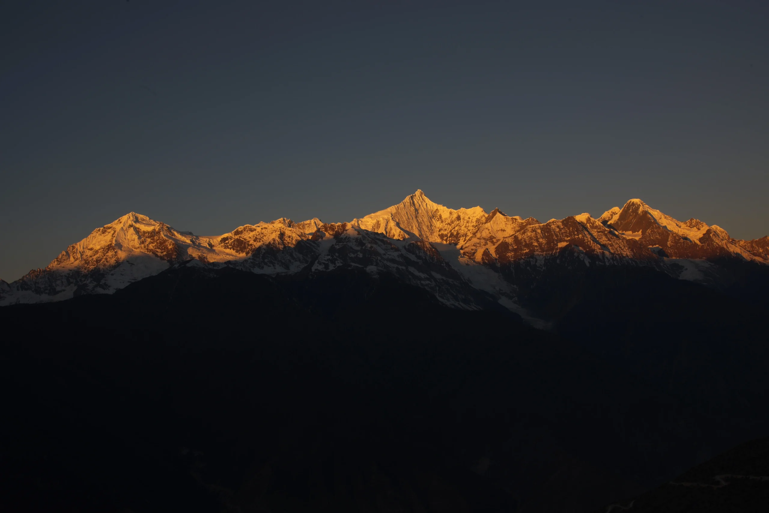 Meili Snow Mountain at sunrise, Yunnan